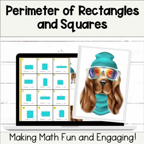 Perimeter of Rectangles & Squares Digital Self-Checking Activity's featured image