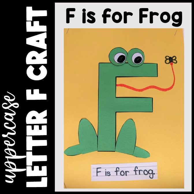 Letter F Craft F is for Frog Printable Craft Template ABC Alphabet