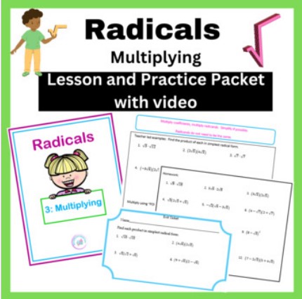 multiplying radicals worksheet