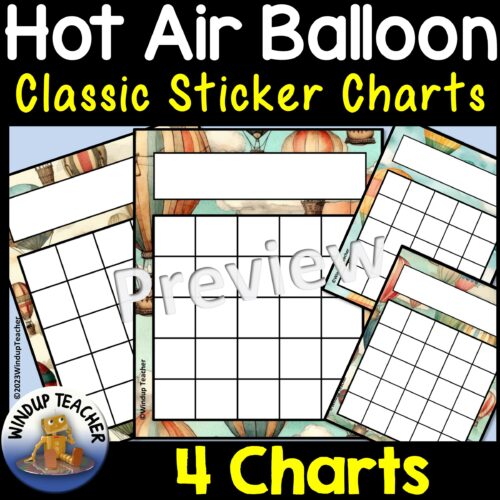 Hot Air Balloon #1 Classic Sticker Charts's featured image