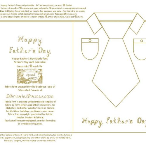 Happy Father's Day Neutral Tan Fabric Font Tie And Dress Shirt Card Printable's featured image