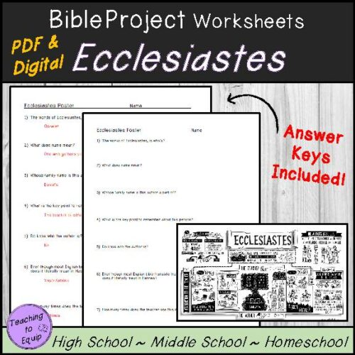 Overview of Book of Ecclesiastes Bible Summary Activity's featured image