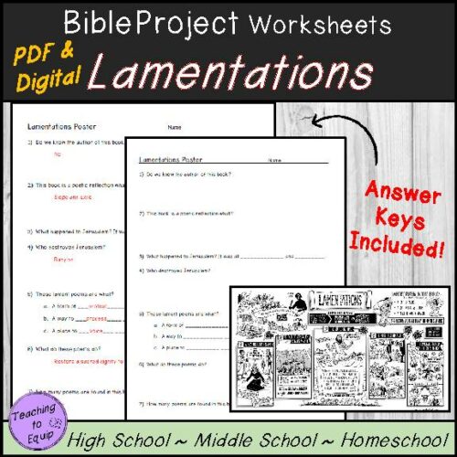 Bible Book of Lamentations Overview Summary Activity's featured image
