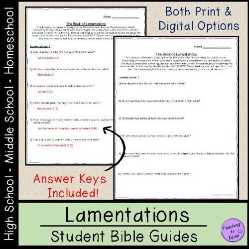 Bible Study Questions for Lamentations's featured image