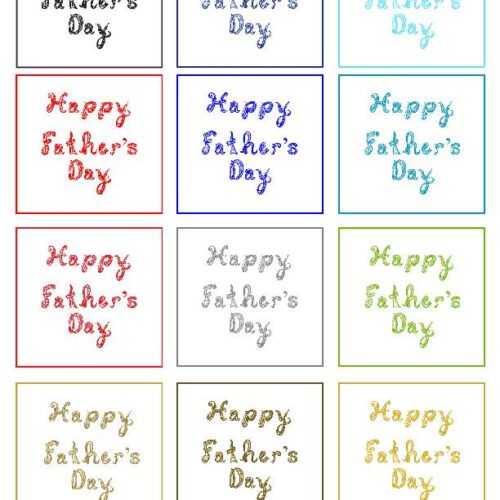12 Colors Happy Father's Day Fabric Font Letters Printable Captions Tags's featured image