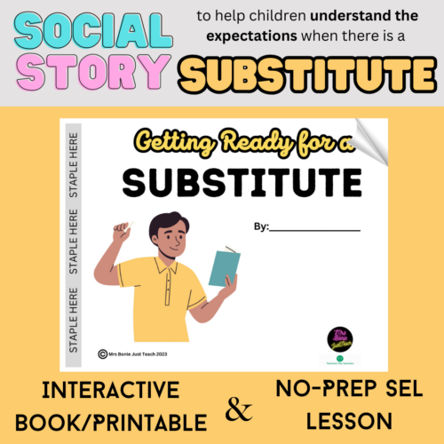 Substitute | Setting Behavior Expectations | Interactive Book/Printable SEL's featured image