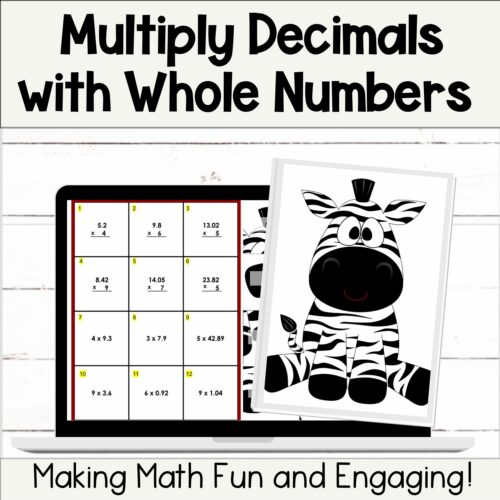 Multiply Decimals with Whole Numbers Self-Checking Digital Math Activity's featured image