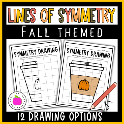 Lines of Symmetry Drawing Activity - Fall / Autumn Math's featured image