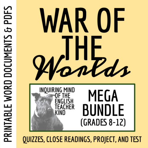 The War of the Worlds Quiz, Close Reading, Test, and Research Project Bundle's featured image