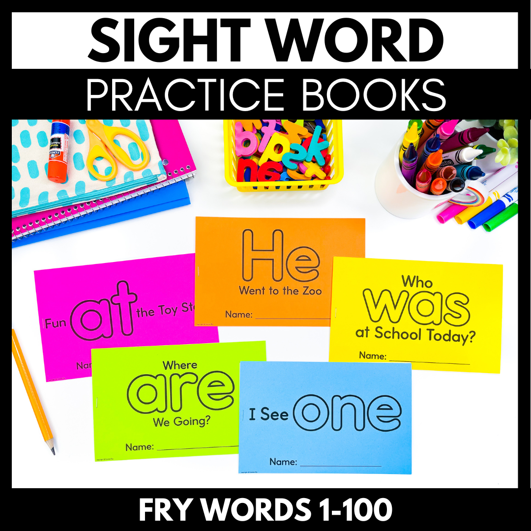 Sight Word Books Bundle - Fry Sight Words 1-100 Practice Reading ...