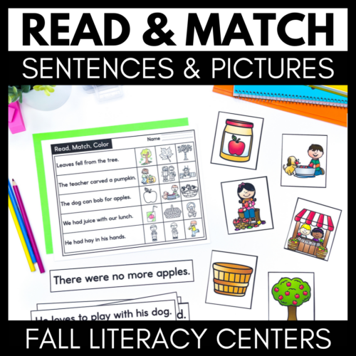 Reading Comprehension - Sentence & Picture Matching Activities for Fall's featured image