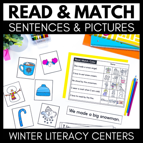 Reading Comprehension - Sentence & Picture Matching Activities for Winter's featured image