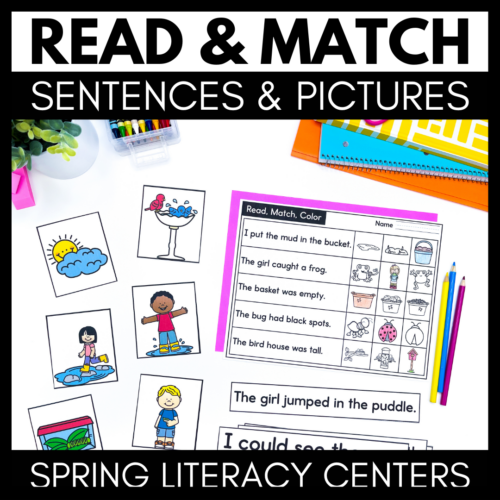 Reading Comprehension - Sentence & Picture Matching Activities for Spring's featured image