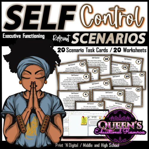 Self-Control Scenarios | Self-Regulation | Self-Management Situation Cards's featured image