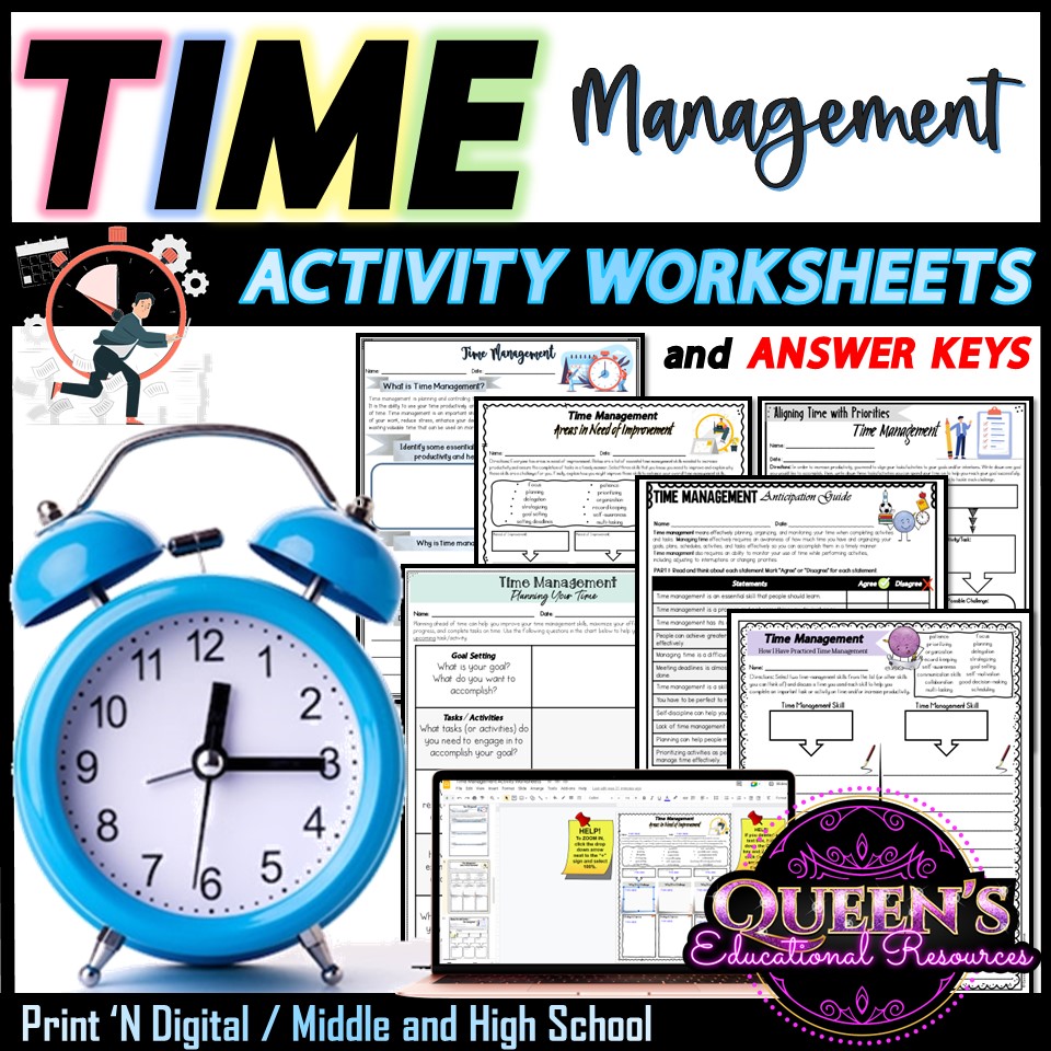 Time Management Activities Time Management Worksheets Classful