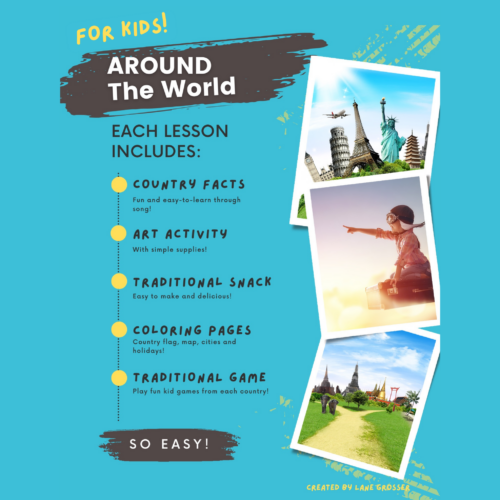 Around The World For Kids E-Booklet With 9 Individual Country Lessons's featured image