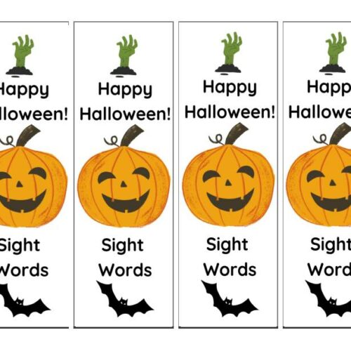 Halloween sight word bookmarks-includes 1st 10 dr Fry sight words, great gifts for students under 1 USD's featured image