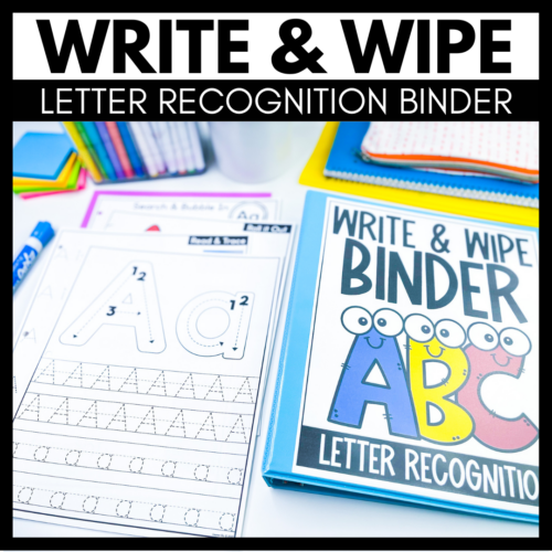 Letter Recognition Binder - Write and Wipe Letter Formation Alphabet Activities's featured image