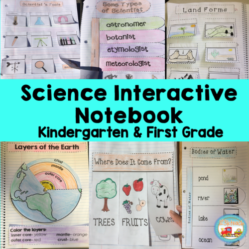 Kindergarten & First Grade Science Interactive Notebook- over 100 ...