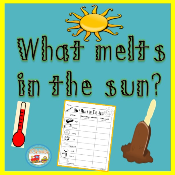 Science Experiment What Melts In The Sun?Preschool, Kindergarten, 1st Classful