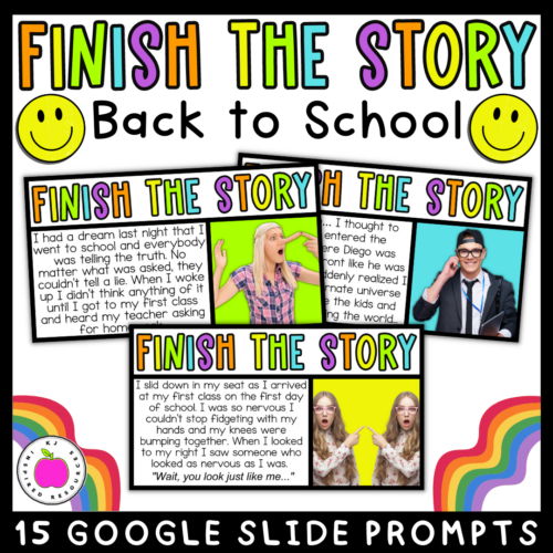 Editable Finish the Story Narrative Writing Prompts - Back to School's featured image