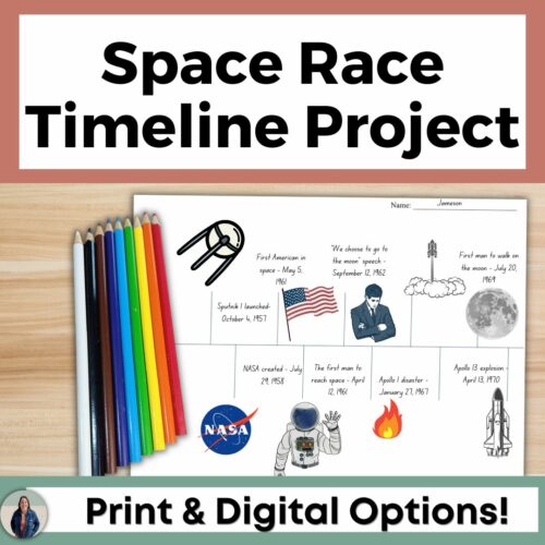 Cold War Space Race Timeline Project for US History and STEM's featured image