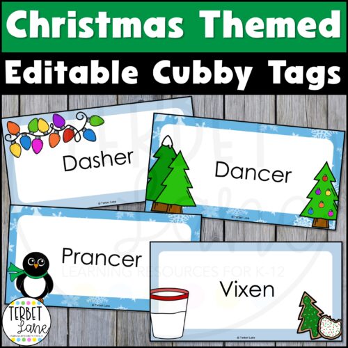 Editable Christmas Cubby Tags's featured image