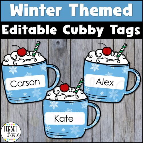 Editable Winter Cubby Tags's featured image