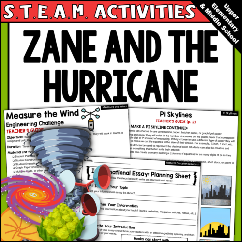 Zane and the Hurricane Novel Study STEAM Based Activities's featured image