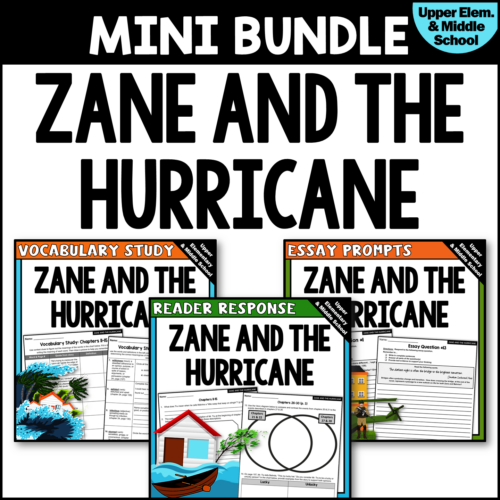 Zane and the Hurricane Novel Study MINI BUNDLE's featured image