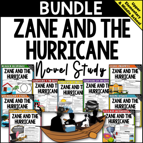 Zane and the Hurricane Novel Study Activities BUNDLE's featured image
