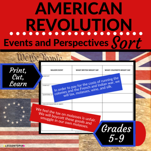 Causes of the American Revolution | American History | Card Sort's featured image