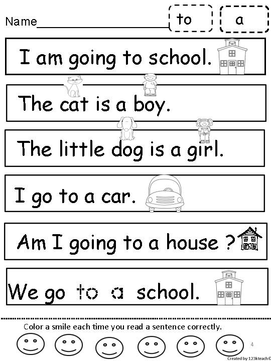 Sight Word Kindergarten Sentence Fun - Classful