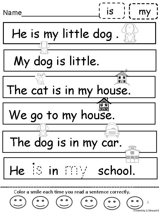 Sight Word Kindergarten Sentence Fun - Classful