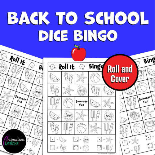 Back to School | Bingo Game | Roll and Cover Dice Game | Bingo Cards's featured image