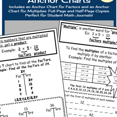 Math Anchor Charts - Factors and Multiples's featured image