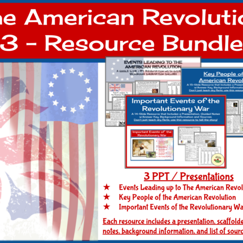 The American Revolution - PPT Bundle's featured image