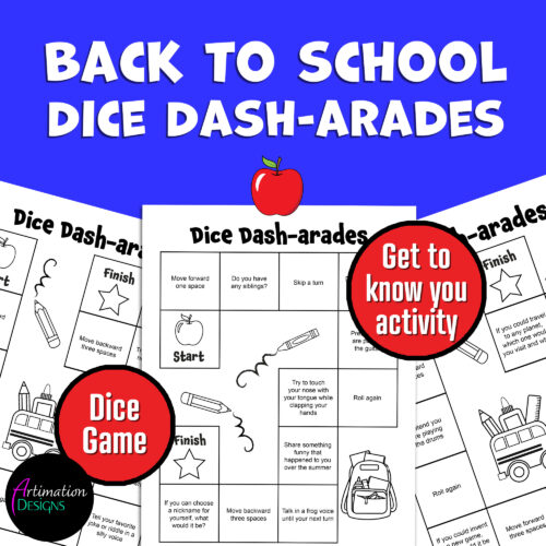 Back to School | Ice Breaker Dice Game | Charades | First Day of School Activity's featured image