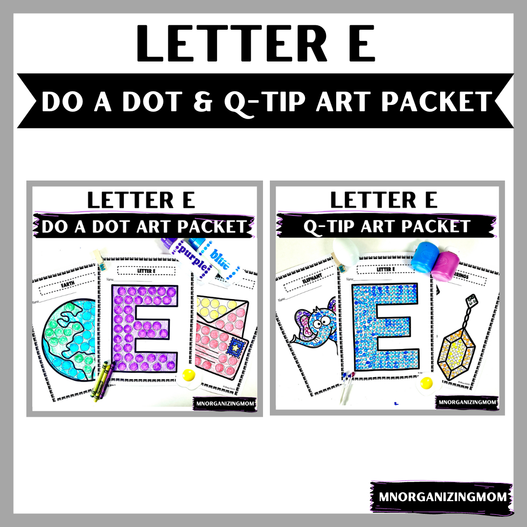 Letter of the week: LETTER E-NO PREP WORKSHEETS- LETTER E Alphabet Lore  theme