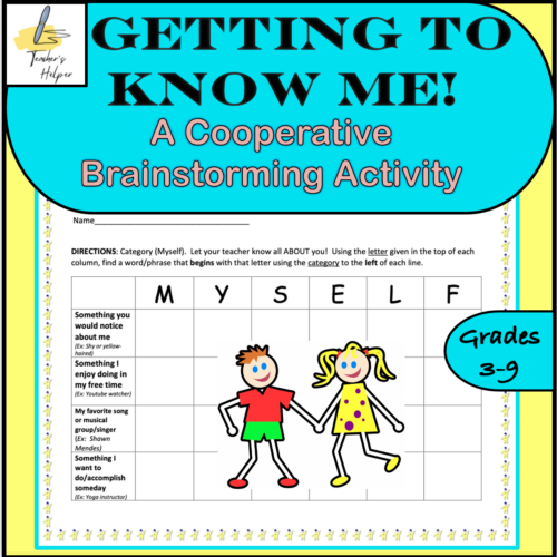 Getting to Know ME: A Social Emotional & 1st Week Cooperative Activity (3-9)'s featured image