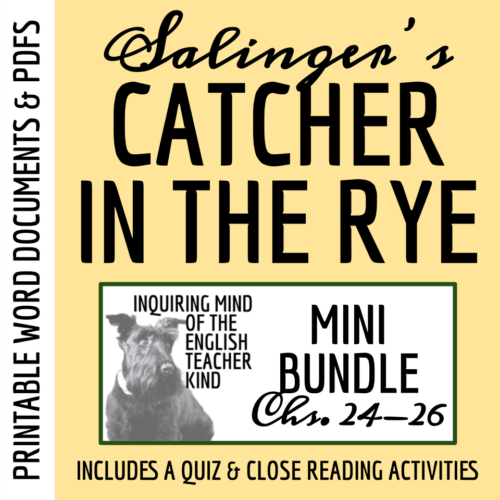 Catcher in the Rye Chapters 24-26 Quiz and Close Reading Bundle's featured image