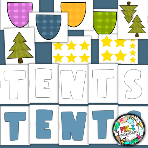 Camping Tents Bulletin Board | In - Tents Learning | Flannel Tent Decor ...