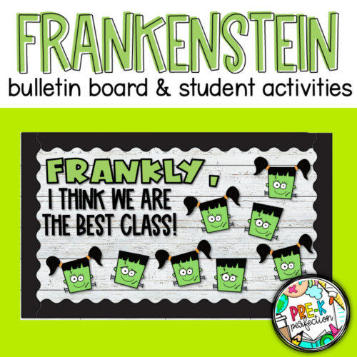 Halloween Bulletin Board Decor with Student Activities - Frankenstein's featured image