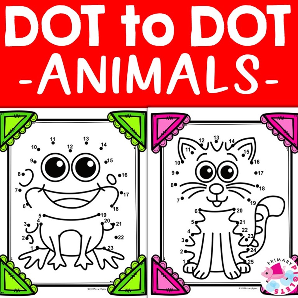 Connect the Dots Dot to Dots Animals Dot to Dots