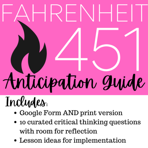 Fahrenheit 451 Anticipation Guide | Pre-Reading and Context Activity's featured image