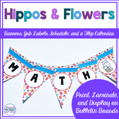 Class Decor Hippos and Flowers Themed's featured image
