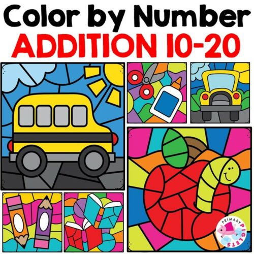 Back to School Addition Color by Code Addition Color by Number Addition Back to School Color by Number's featured image